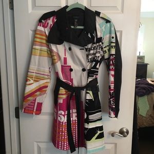 Multi Colored Trench Coat